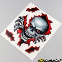 Aufkleber Peek A Boo Skull Totenkopf XNUMXxXNUMX cm (Bogen)