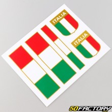 Stickers drapeaux Italie 12x10 cm (planche)