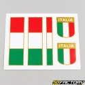 Stickers drapeaux Italie 12x10 cm (planche)