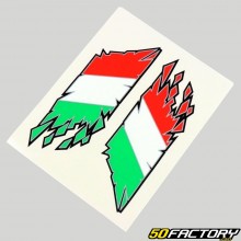 Italy flag stickers 12x9.5 cm (sheet)