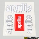 Adesivos Aprilia Racing  XNUMXxXNUMX cm branco e vermelho (prancha)