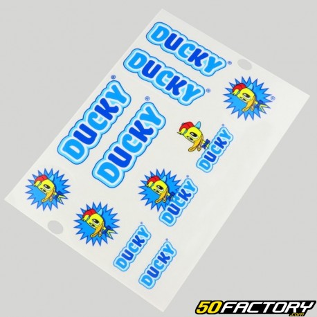 Stickers Ducky 20x14 cm bleus (planche)