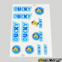 Stickers Ducky 20x14 cm bleus (planche)