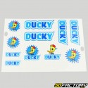 Stickers Ducky 20x14 cm bleus (planche)