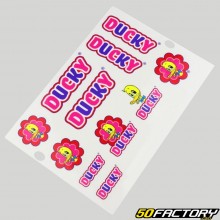 Stickers Ducky 12.5x18 cm roses (planche)