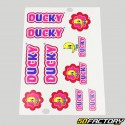 Aufkleber Ducky 12.5x18 cm rosa  (Bogen)