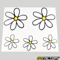 Stickers fleurs 19.2x17 cm (planche)