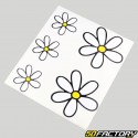 Stickers fleurs 19.2x17 cm (planche)