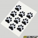 13x9.5 cm dog paw stickers (sheet)