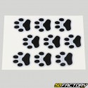 13x9.5 cm dog paw stickers (sheet)