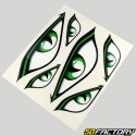 24x20 cm green eyes stickers (sheet)