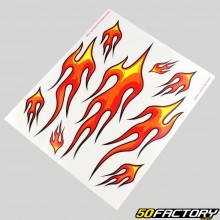Autocolantes de chamas vermelhas 24x20 cm (folha)
