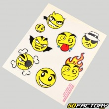 Aufkleber Smileys 16x13.5 cm (Bogen)