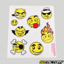 Aufkleber Smileys 16x13.5 cm (Bogen)