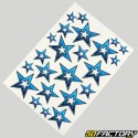 Stickers étoiles bleues 34x24 cm (planche)