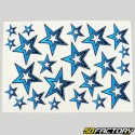 Stickers étoiles bleues 34x24 cm (planche)