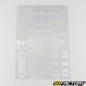 Pegatinas motul, Michelin, NGK ... 34x24 cm plata (hoja)