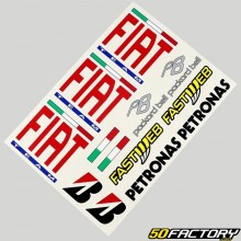 Stickers Fiat, Petronas... 34x24 cm (planche)