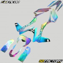 Decoration kit Sherco SE-R (since 2018) Gencod white and holographic turquoise