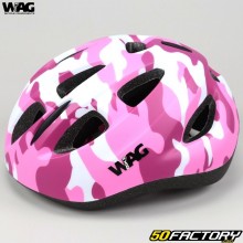 Capacete de bicicleta infantil Wag Bike Sky  camuflado rosa fosco