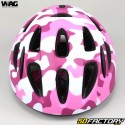 Capacete de bicicleta infantil Wag Bike Sky  camuflado rosa fosco