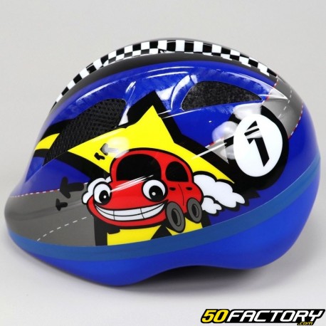 Capacete de bicicleta infantil Car azul