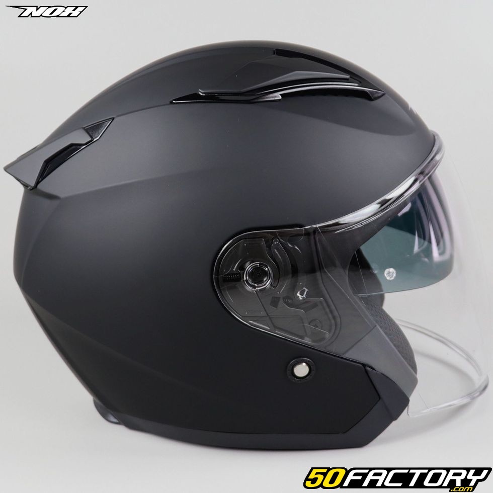 CASQUE JET NOX N124 NOIR MAT - mbkleborgne