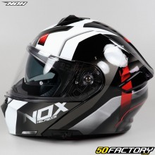 Casco modular Nox NXNUMX Cruzr blanco y rojo