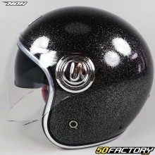 Jet helmet Nox Heritage Black Glitter