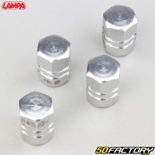 Bouchons de valves hexagonaux Lampa Sport-Cap gris (lot de 4)