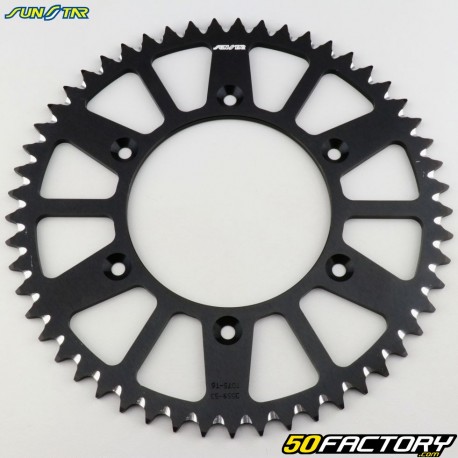 Corona 53 denti alluminio 520 Honda CR 250, CRF 450... Sunstar nera