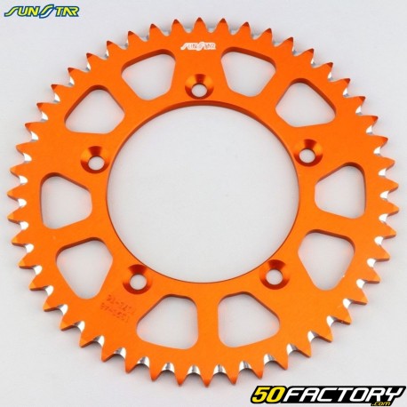 Crown 48 aluminum teeth 420 Husqvarna CR, TC 65, KTM SX 60, 65... Sunstar Orange