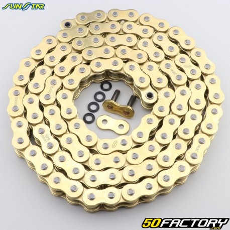 XNUMX corrente reforçada (o-rings) XNUMX elos Sunstar  RTGXNUMX ouro