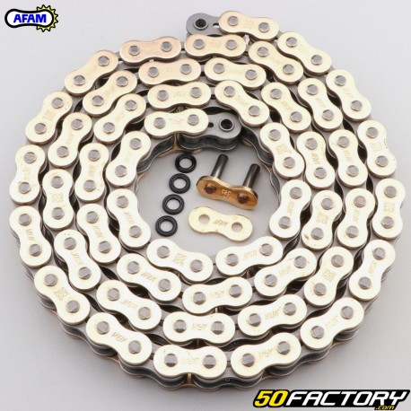 Catena rinforzata 525 (O-ring) Maglie 112 Afam XSR2 oro