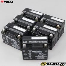 Baterías Yuasa YTX4L-BS 12V 3.2Ah mantenimiento sin ácido Derbi Senda,  Gilera SMT,  Rieju... (lote de 6)