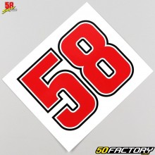 Sticker number 58 Marco Simoncelli