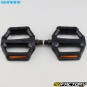 Pedales planos Shimano PD-EFXNUMX de plástico negro para bicicletas de XNUMXxXNUMX mm