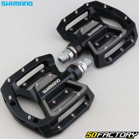 Pedali piatti Shimano PD-GR500 mm in alluminio nero per biciclette