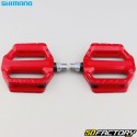 Shimano PD-EF202 red alu flat pedals for bicycles 110x102 mm