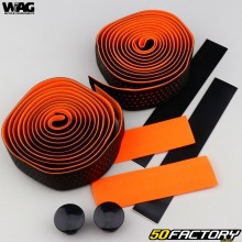 Black and Orange Wag Bike Perforated Bike Handlebar Tapes