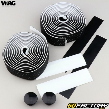 Black and White Wag Bike Perforated Bicycle Handlebar Tapes