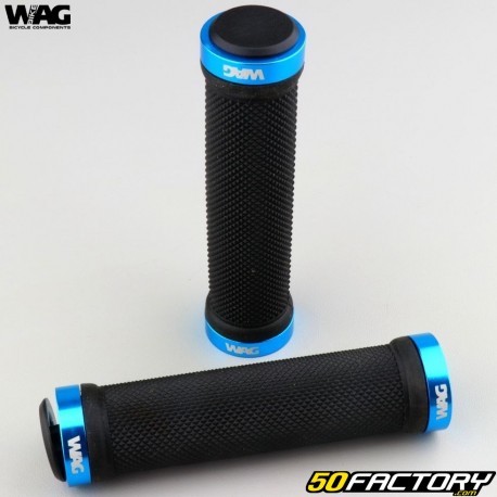 Punhos de bicicleta Grip pessoal preto e azul