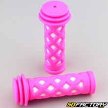 100 mm pink and white children&#39;s bike grips