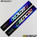 Kit decorativo Yamaha DT  XNUMX y MBK X-Limit (desde XNUMX) Gencod  holográfico negro y azul