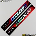 Kit decorativo Yamaha DT  XNUMX y MBK X-Limit (desde XNUMX) Gencod  holográfico negro y rojo