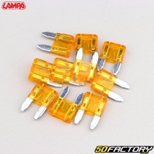 Mini fusíveis planos 5A laranja Lampa (lote de 10)