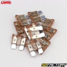 Brown standard 7.5A flat fuses Lampa (batch of 10)