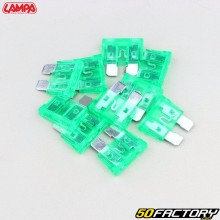 Green Standard Flat Fuses 30A Lampa (batch of 10)