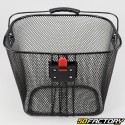 Black bicycle front basket with V1 bracket