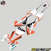 Kit déco KTM SX 65 (2016 - 2018) Kutvek Origin-K22 orange et blanc